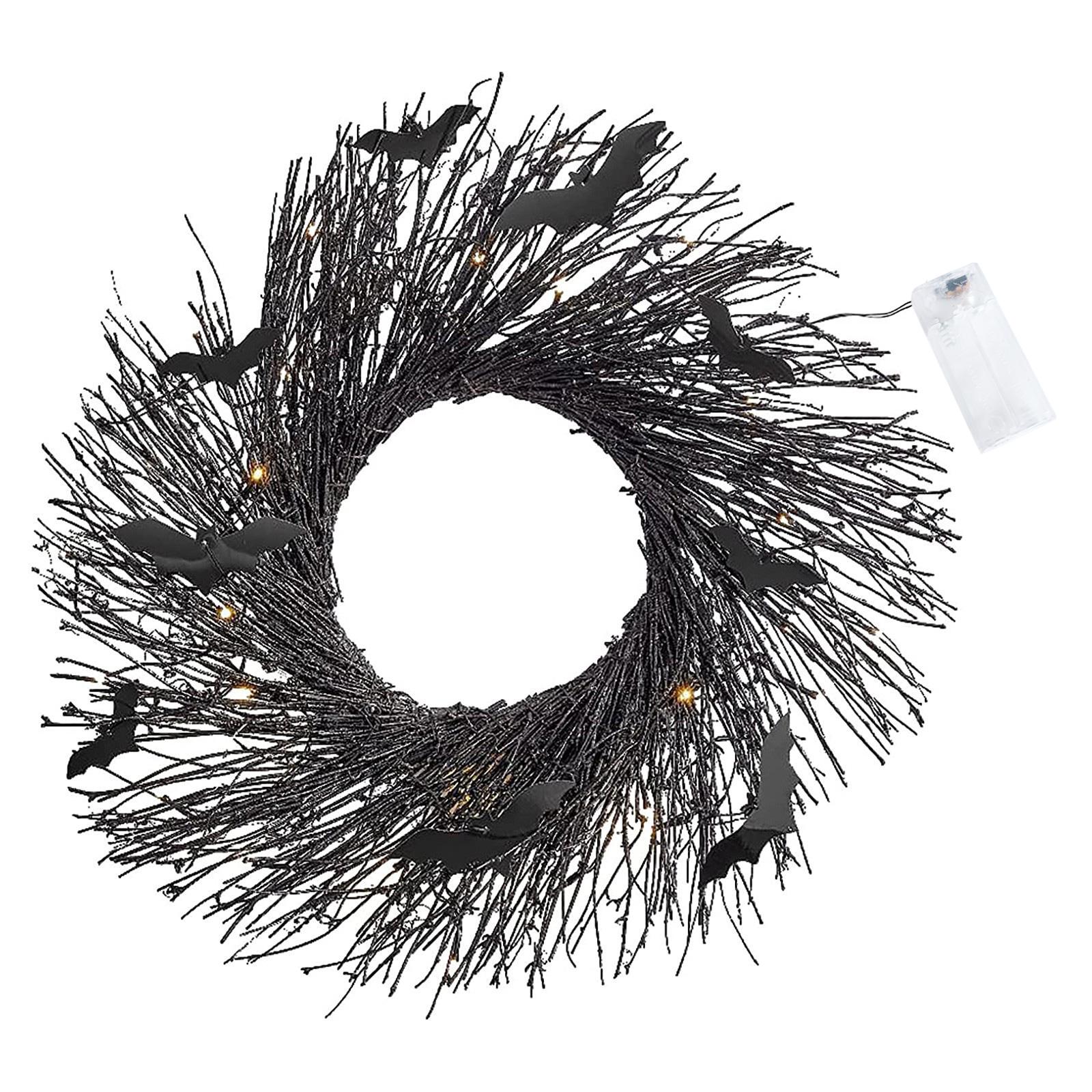 

Светящаяся гирлянда на Хэллоуин. Горящая гирлянда на Хэллоуин. Черная гирлянда. One Size чёрный