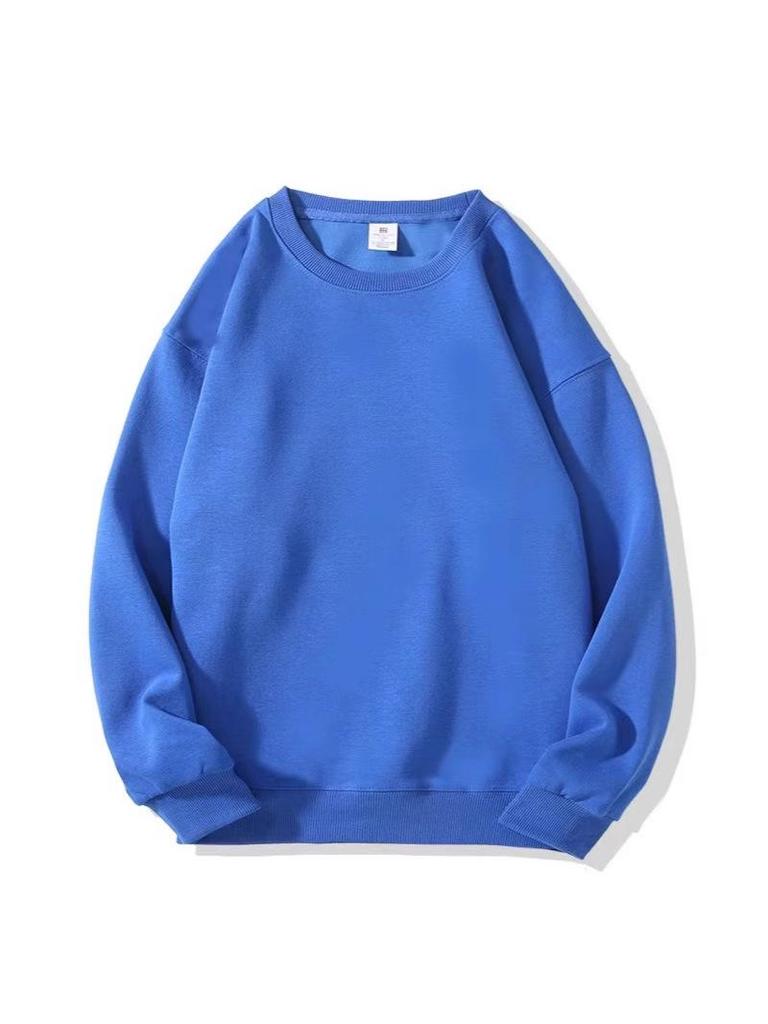 Men's American Style Fleece-Lined Hoodie 600G, Long Sleeve Round Neck Casual T-shirt, 2025 Collection.