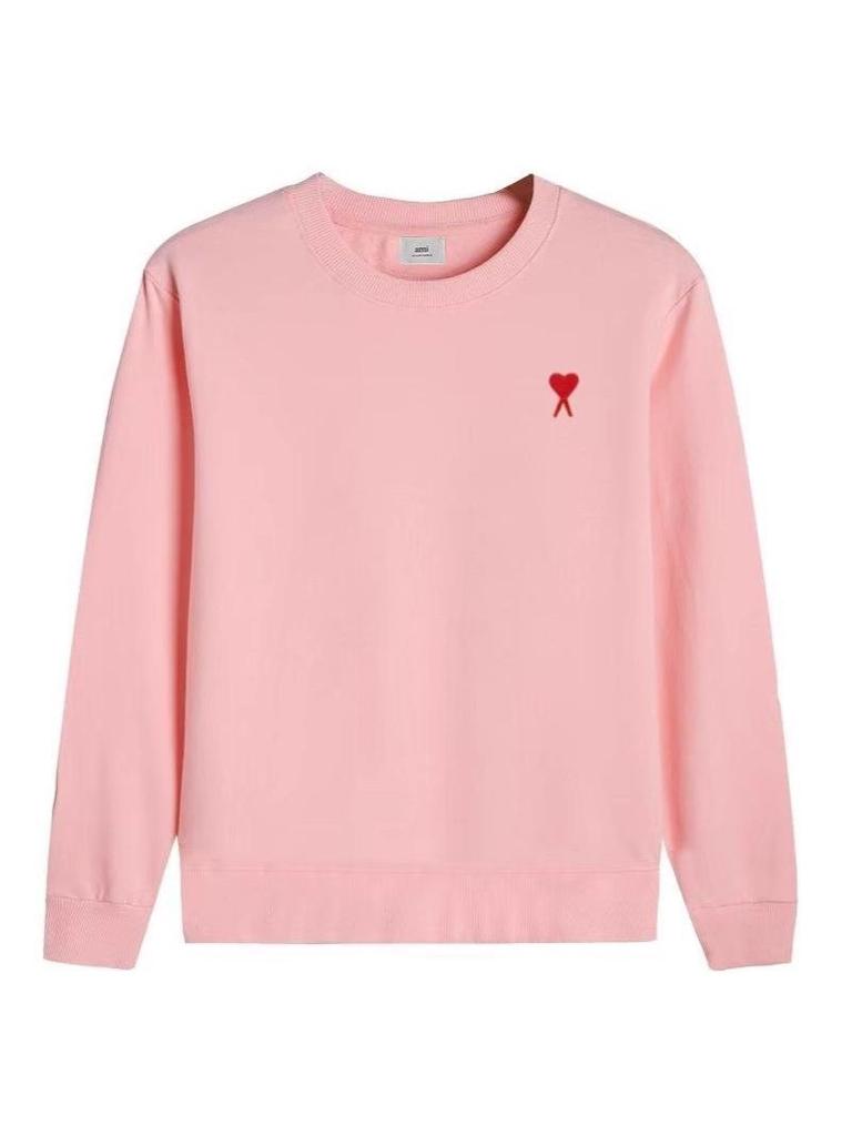 Kapuzenpullover mit besticktem Herz und Fleece-Futter: Herbst/Winter Lässige Sportbekleidung