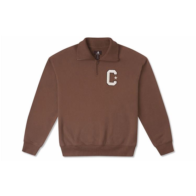 Converse Essential Sweatshirt Asia Sizing Brown Unisex 10026553-A02 S