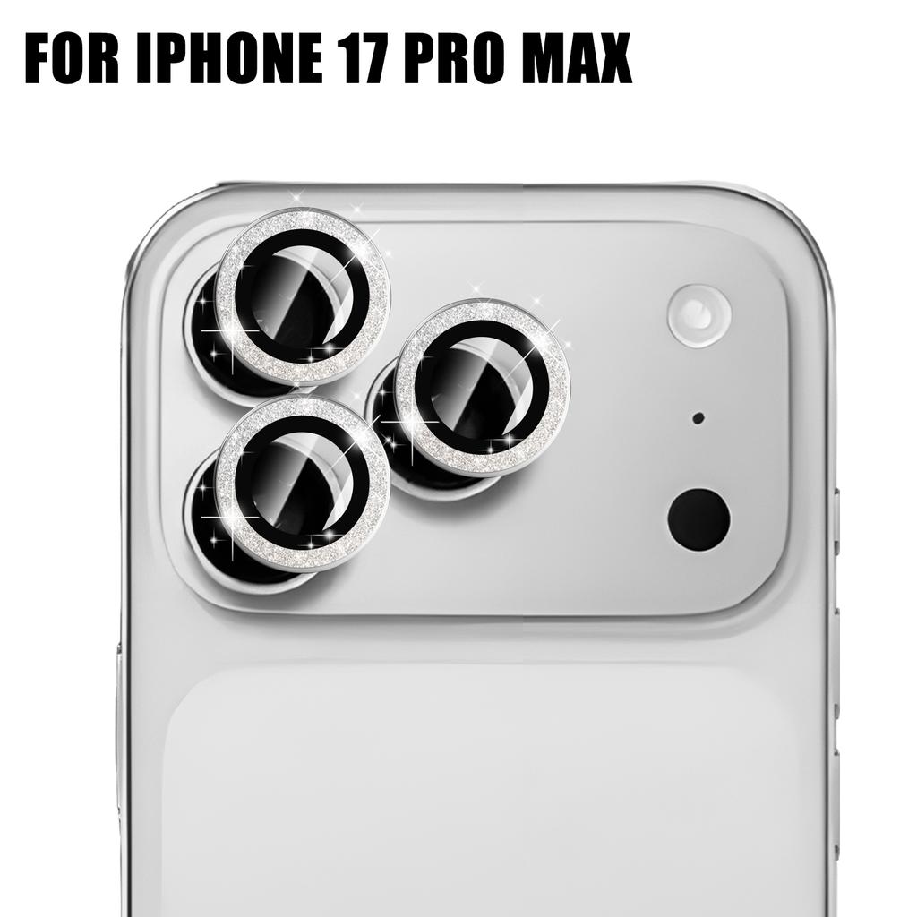 Bling Camera Lens Protector for IPhone 17/17 Air/17 Pro/17 ProMax Aluminum Alloy Tempered Glass Diamond Lens Cover for IPhone17