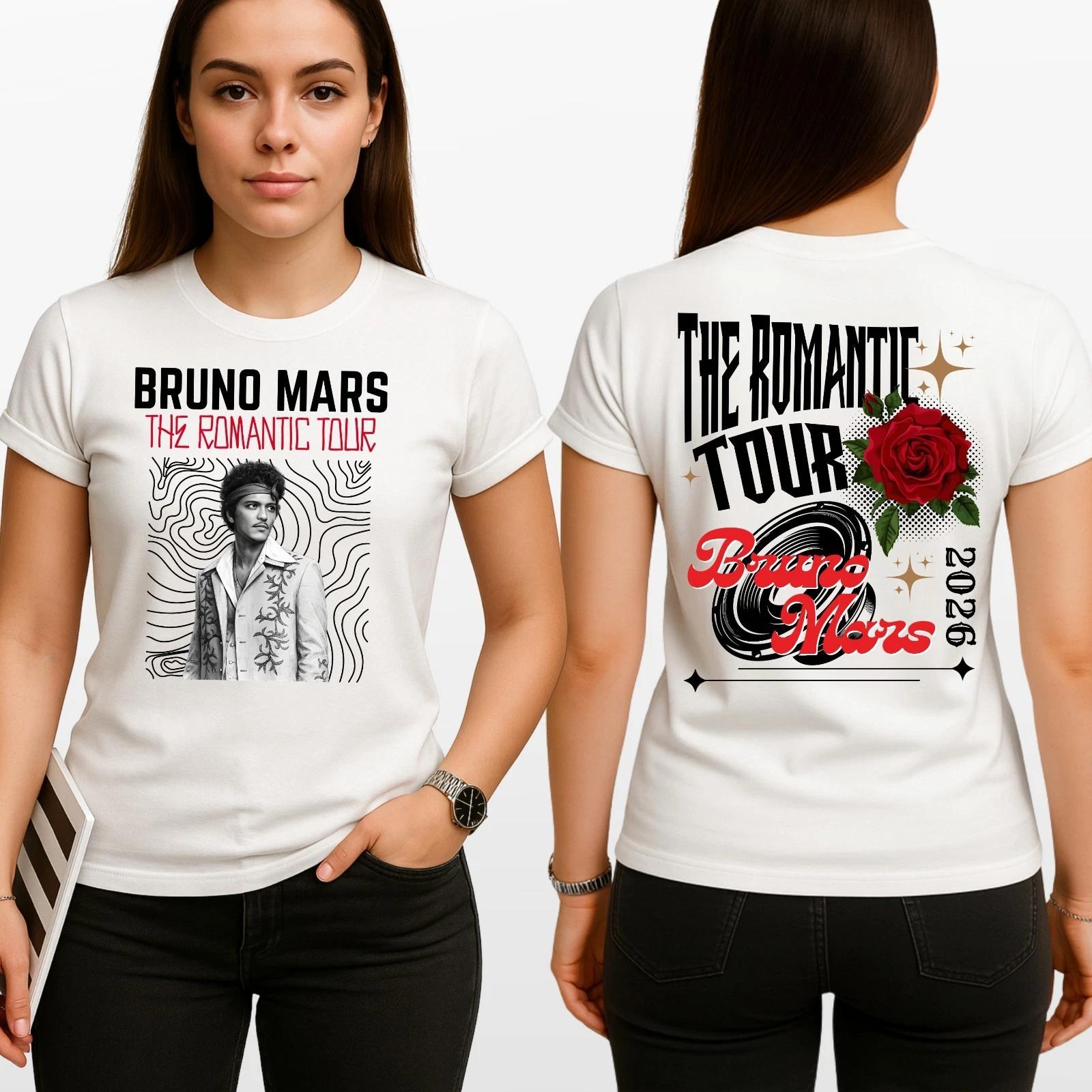 Bruno Mars The Romantic Adults T-Shirt Fun Music Inspired Top L