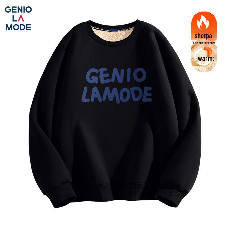 

GENIOLAMODE Men s Fleece-Lined Crew Neck Sweatshirt 3XL