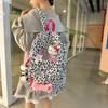 Schoolbag New Leopard Print Kitty Backpack Female Cow Print College Student Ins Korean Version Cute Large Capacity Campus Backpack