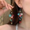 Bohemian ethnic style fringed earrings long niche woven feather earrings new travel wear earrings women