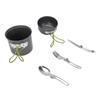 Camping Cookware Mess Kit Backpacking Pot Gear Camping Cooking Pot Pan Set for 1-2 Person Hiking Outdoor Picnic