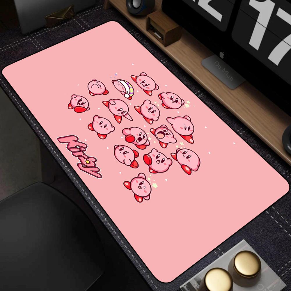 K-Kirbys Mouse Pad Kawaii Pink Mousepad New Arrivals Large Gaming Msusepad XXL Gamer Anti-slip Rubber Desk Mat Size For Keyboard