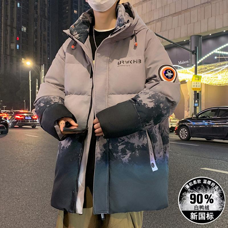 

2025 зимняя защита от холода повседневная ветрозащитная мужская мода воротник-стойка утолщенная мужская одежда утолщенная теплая куртка M серый