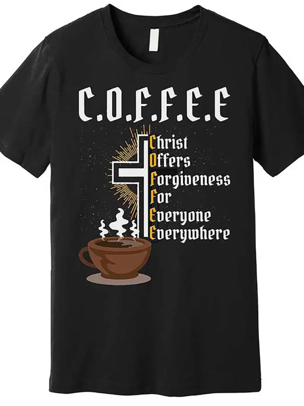 Coffee Christ Offers Forgiveness to All, Wherever You Are, Premium T-Shirt S разноцветный