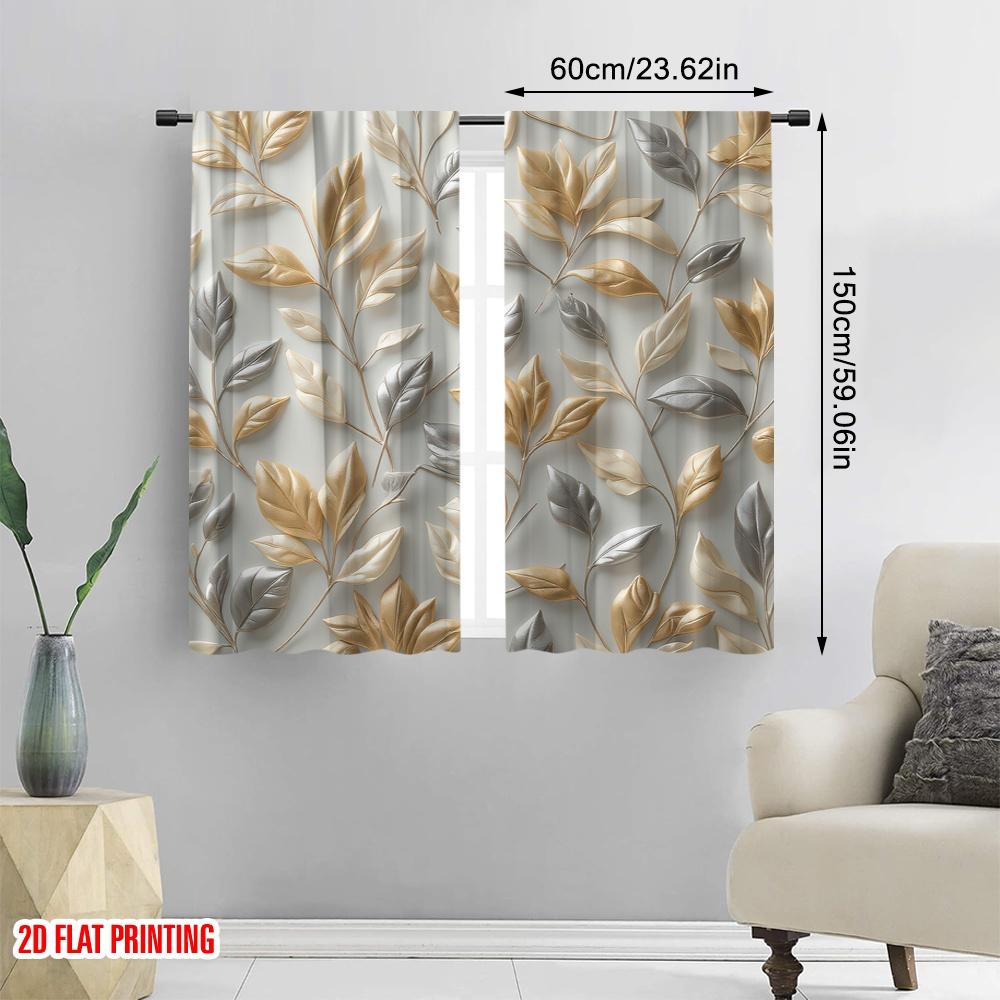 2pcs Window Curtains Feather Versatile Polyester Fabric,Without Electricity Family Party Decoration Use for Holiday Parties