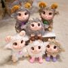 Adorable Silicone Little Sheep Plush Toy Pendant - Curly Wool Leather Face Bag Charm Doll