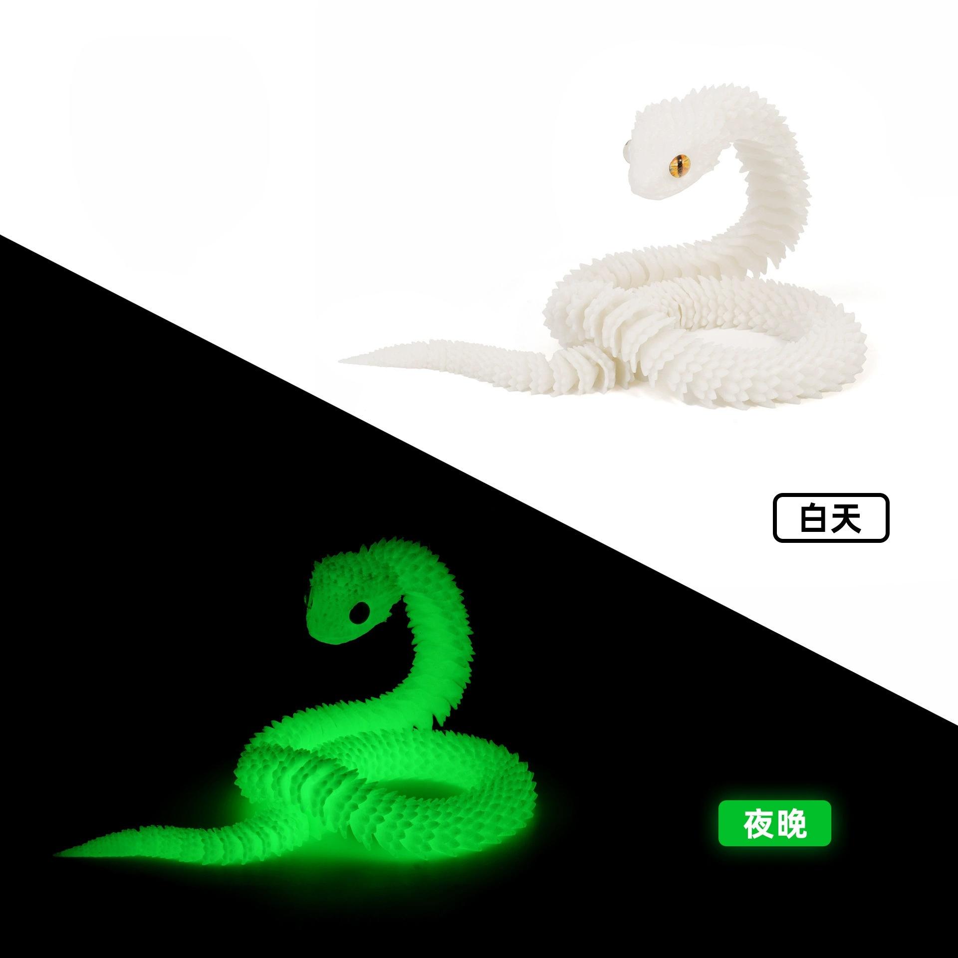 

Новая 3D-печатная змея, реалистичная статуэтка змеи, подвижные суставы, фиджет-игрушки, имитация, настольное украшение, модель животного, подарок 30cm long