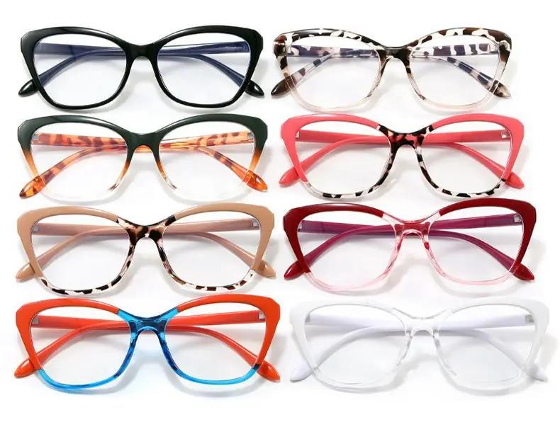 KOTTDO Classic Anti-blue Light Computer Eye Glasses Frames for Men Women Vintage Square Plastic Cat Eye Glasses Frame Eyewear