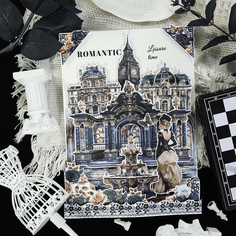 Cross-Border Pet Sticker Pack: European & American Alice Art for Junk Journals & Collages