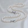 Set Collana e Bracciale di Perle d'Acqua Dolce Naturali per Matrimonio, Set di Perle Argento 925 Bianco Regalo per Ragazze Mamma Anniversario