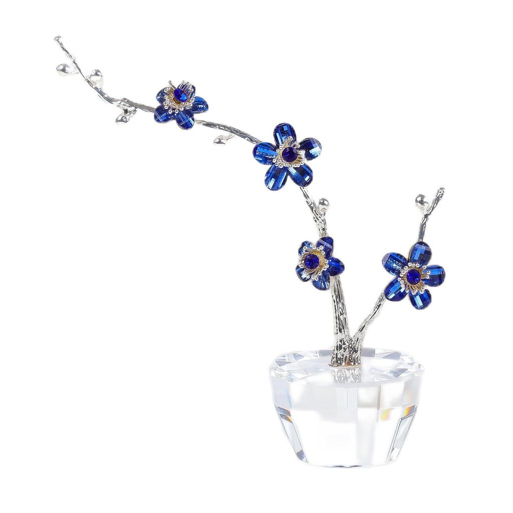 Kertari Birthday Gift for Women Popular K9 Crystal Flower Artificial Flower Ornament Interior Day 60th Birthday Celebration Wedding Anniversary