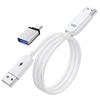 Wireless HDMI Transmitter Receiver 1080P Output Easy Portable Wireless HD Mirroring Cable for IOS/Android/Mac OS/Win10/11 Above