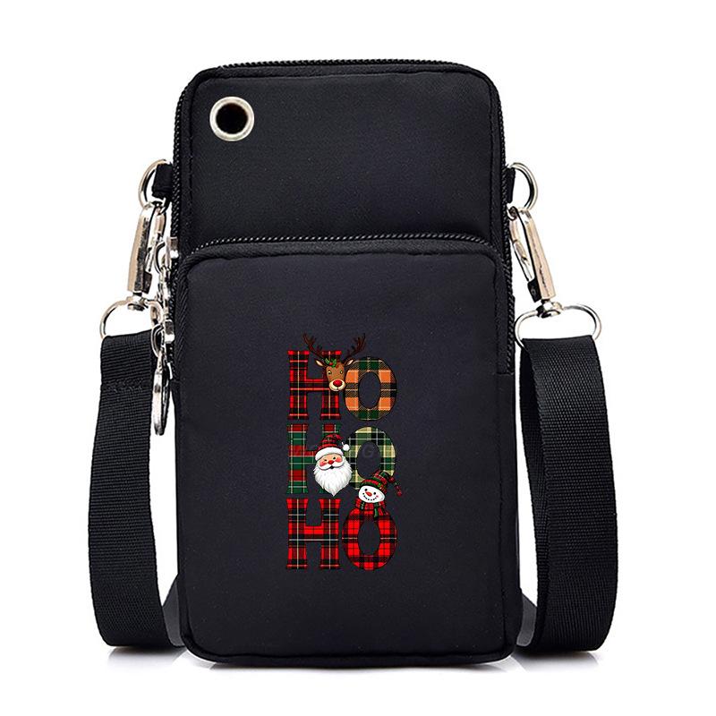Christmas Christmas Printed Versatile Mobile Phone Bag Multifunctional Going Out Portable Messenger Bag