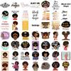 50 New Black Self-affirm Girl Graffiti Stickers Decorate Guitar Notebook Suitcase Waterproof