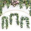 Spring Ornament Fake Eucalyptus Strand Vine Artificial Garland for Home Festive Table and Outdoor Wall Backdrop