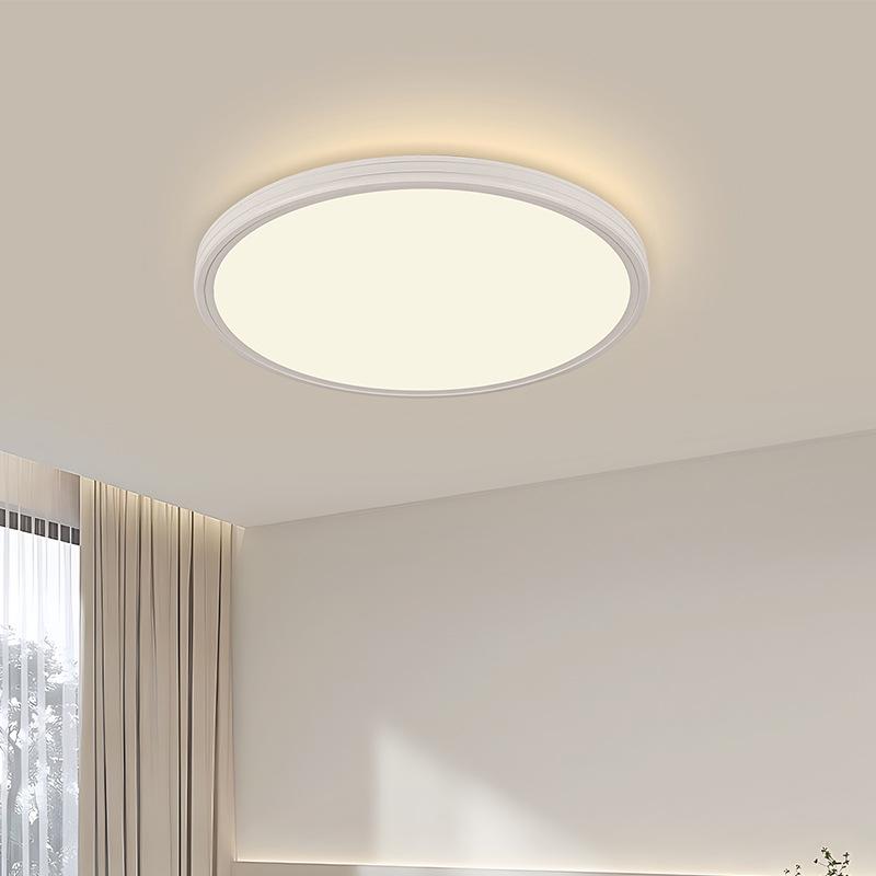 Full Spectrum Minimalist Ultra-Thin Eye Protection Ceiling Light - Modern Nordic Cream Style for Living Room/Bedroom