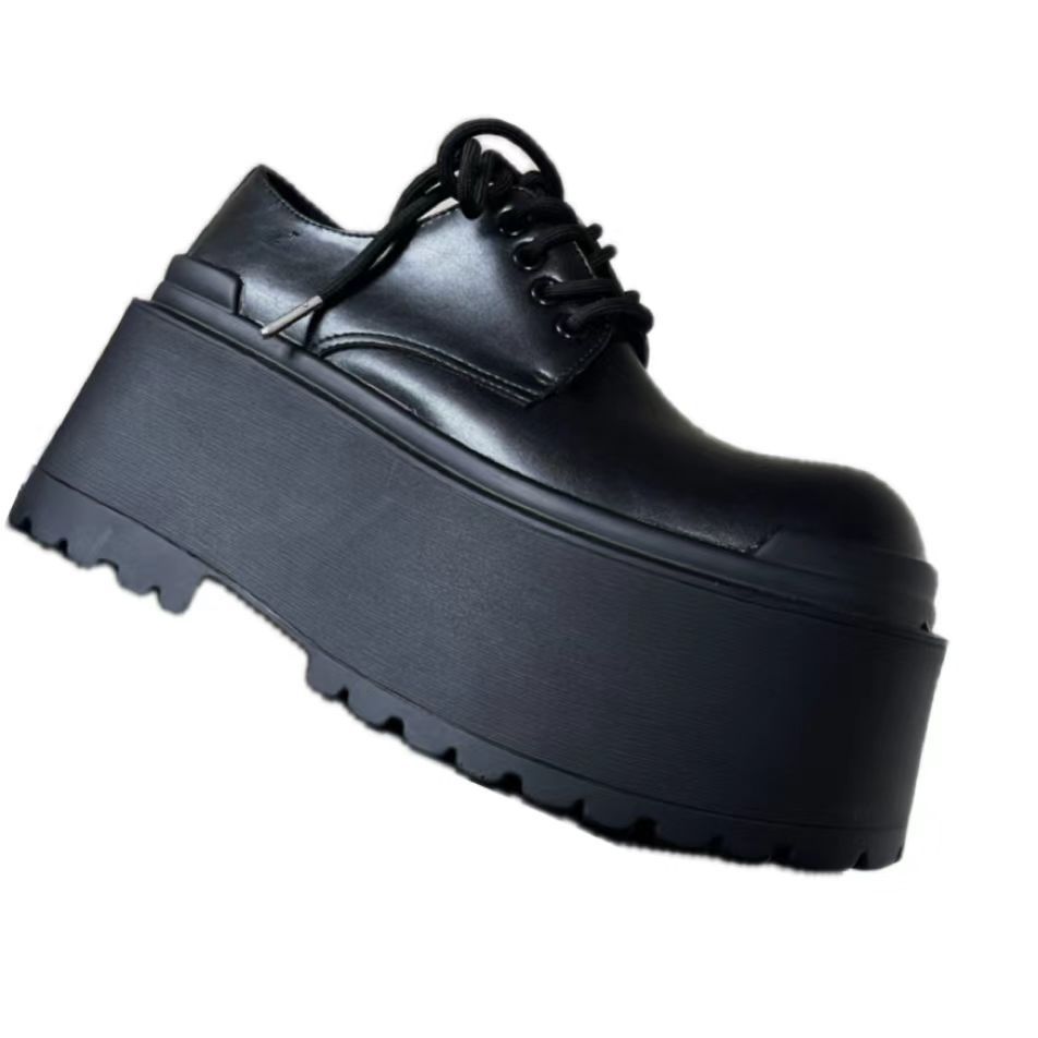 Scarpe Derbies con Plateau Uomo Autunno Inverno Aumento Altezza 10CM Designer Casual Modelli da Sfilata Nuove Personalizzate