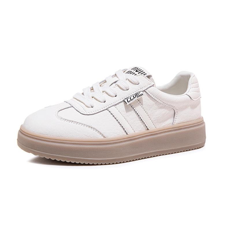 Versatile little white shoes women's shoes new early autumn thin breathable non-slip soft baseplate shoes lace up casual