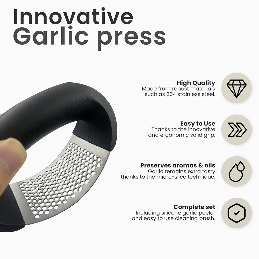 Stainless Steel Garlic Press Manual Garlic Press Device Kitchen Press Squeezer Ginger Garlic Tools Kitchen Accessories