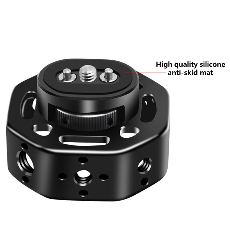 Camera Cage Handgrip Alai Rosette Mount 1/4-20 3/8-16 Screw Square Type for DSLR Action Camera Easy Installation