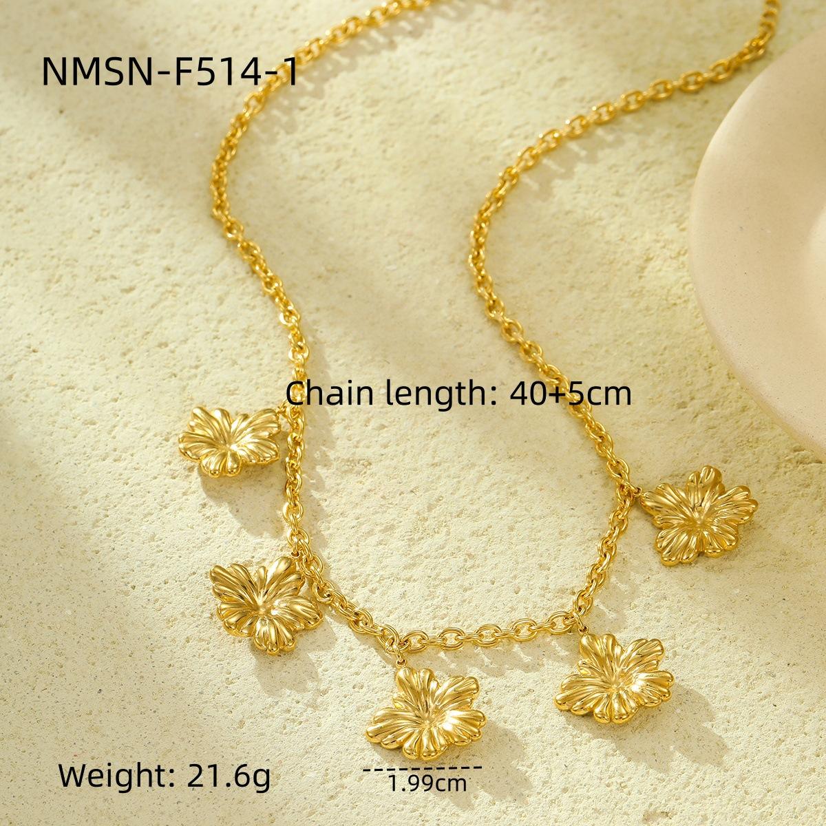 GEMCHIC Women s Stainless Steel Irregular Petal Pendant Necklace Sweet Cool Style Titanium Steel Lady Chain