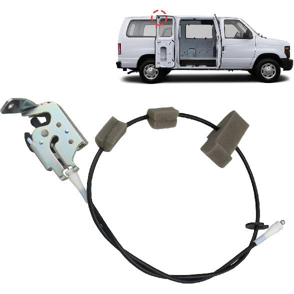 TQPONLY Horní západka a lanko zadních dveří Kompatibilní s Ford E150 E250 E350 Econoline Van 1992-2019 Strana spolujezdce Nahrazuje AC2Z-15264A26-B