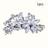 Sparkling Hair Clip With Flower Design, Suitable For Ladies' Weddings, Brides, Parties, Dances, Beauty Pageants, Bridesmaids, Formal Occasions, Gifts