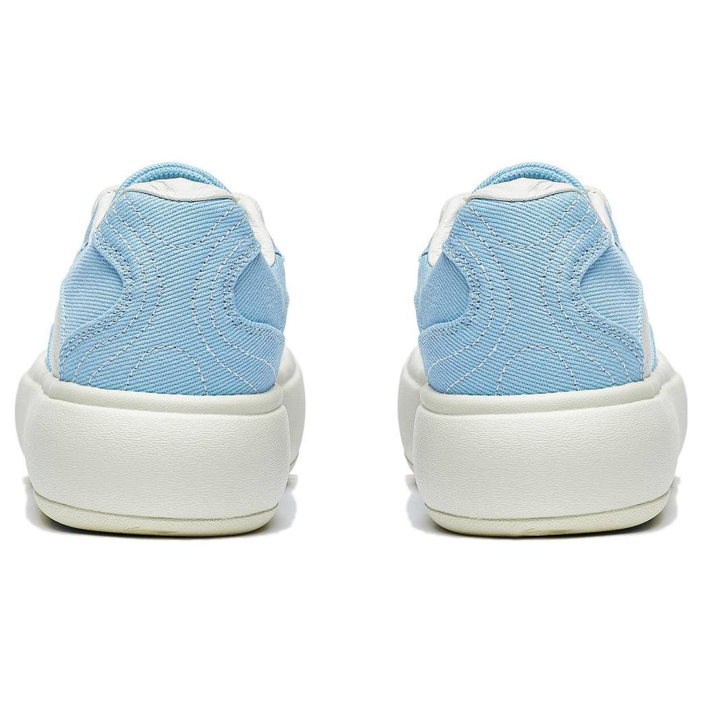 Li Ning Cream Puff Platform Slip Resistant And Breathable Low top Skateboard Shoes Women's Blue AZGT026-6