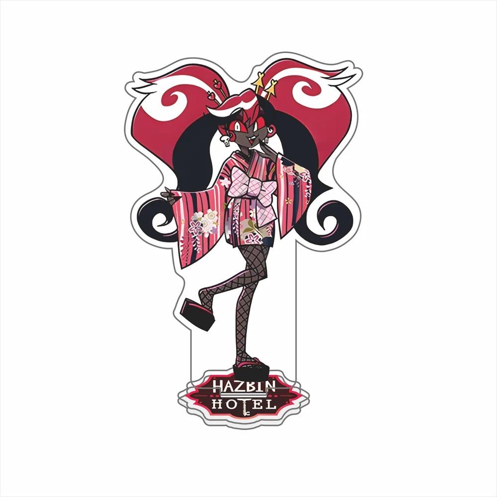 Hazbin Hotel Anime Vaggie Angel Dust Alastor Husk Charlie Morningstar Acrylic Stand Standing Plates Desktop Ornament Gift
