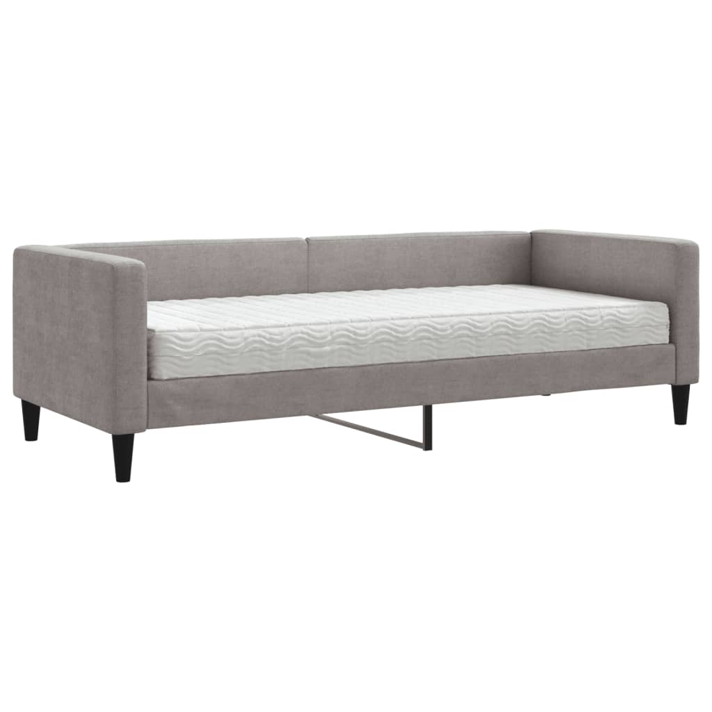Vidaxl Sofa Z Materacem Do Spania, Kolor Taupe, 80X200 Cm, Tkanina