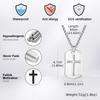 Collares Colgantes de Placa de Perro Cruzados para Hombres Niños, Collares Colgantes de Acero Inoxidable Pulido Alto, Regalos de Joyería para Esposo PAPÁ MEJOR AMIGO
