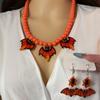 Beaded Halloween Jewelry Sets Acrylic Choker Necklace Earring Set  Beach Vacation Accessories