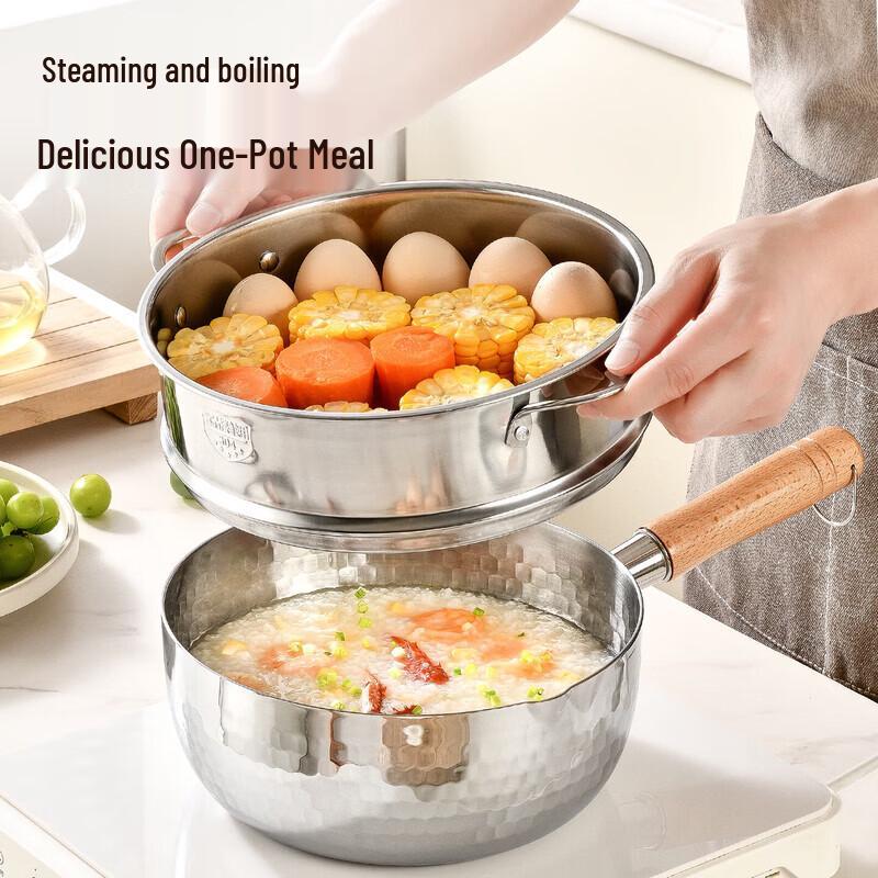 Jingyan 304 Stainless Steel Multi-Purpose Yukihira Pot