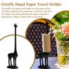 Porta asciugamani di carta a forma di giraffa Decorazione da scrivania metallo Ferro Supporto per fazzoletti Bagno Cucina Stand Gadget Rack Organizer Storage