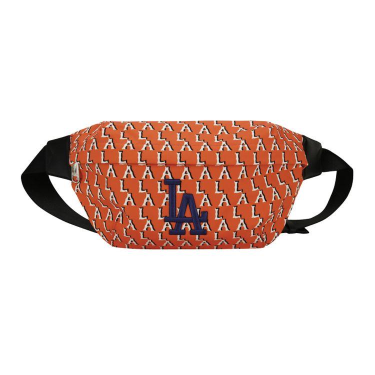 MLB Monogram Series LA Dodgers Polyester Shoulder Crossbody Waist Bag Unisex bags Orange 32BGC4011-07O One Size