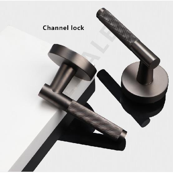 American Simple Black Bathroom Lock Bathroom Home Interior Bathroom Door Handle Wooden Door Lock Knurled Privacy Lock Thread Lock3
