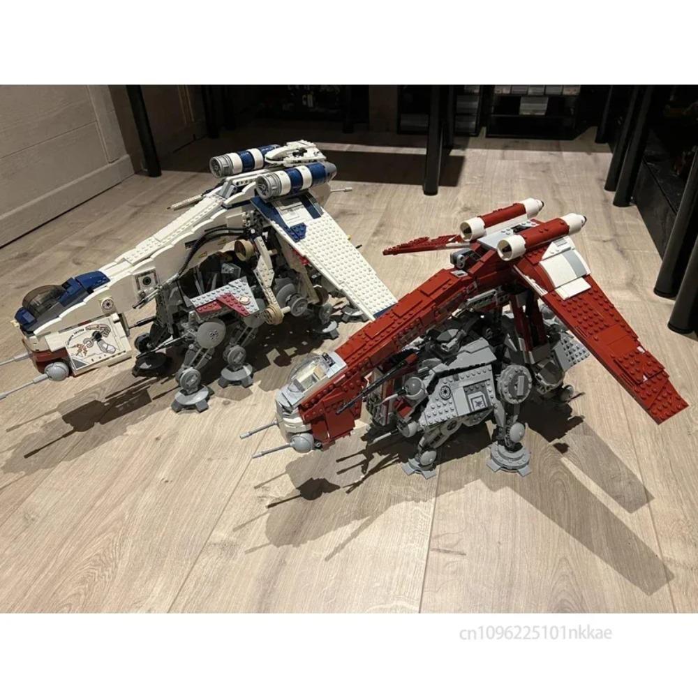 MOC Coruscant Dropship Model Compatible 75019 AT-Robot Building Blocks DIY Spaceship 75354 Assembly Brick kid Toy Christmas Gift