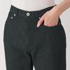 MUJI Kapok Blend Denim Straight Pants Made from Tree Nuts Black AE0YEA4A Black 28 Men's Men's Men's (71cm)
