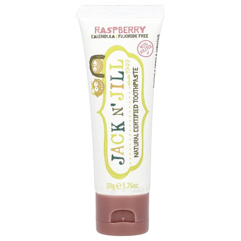 Jack N' Jill, Natural Toothpaste, For Babies 6+ Months, Raspberry Flavor, 50G (1.76Oz)
