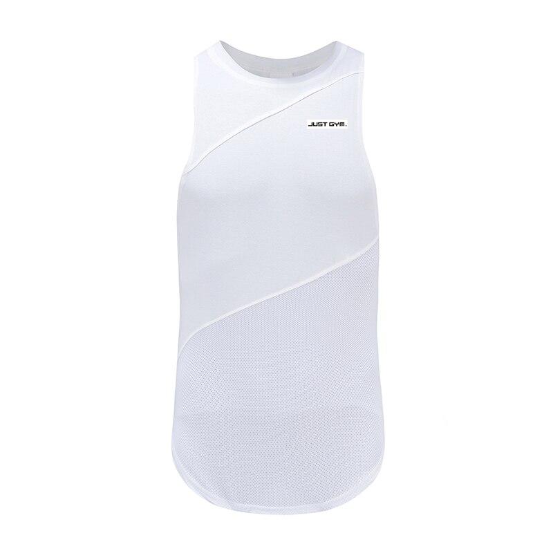 

Muscleguys Мужская удобная дышащая спортивная одежда Tranning Vest Sports Casual Tank Tops Мода Бодибилдинг Мышцы Без рукавов Футболка M белый