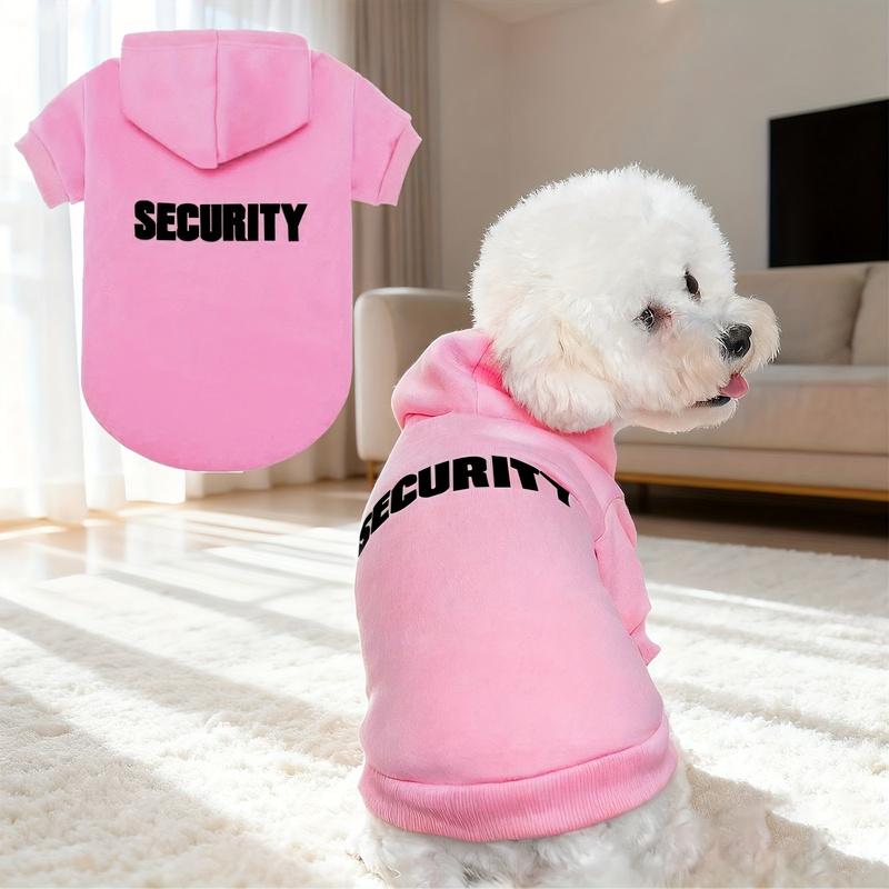Security Printed Cozy Dog Hoodies Puppy Sweater Cold Dog Coats Pet Clothes Hooded for Dog Cat L-5XL Small Medium and Large Dogs