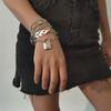 Accessories, Punk Hip Hop Knotted Chain Flame Necklace, Fashion Alloy Lock Pendant Necklace Women