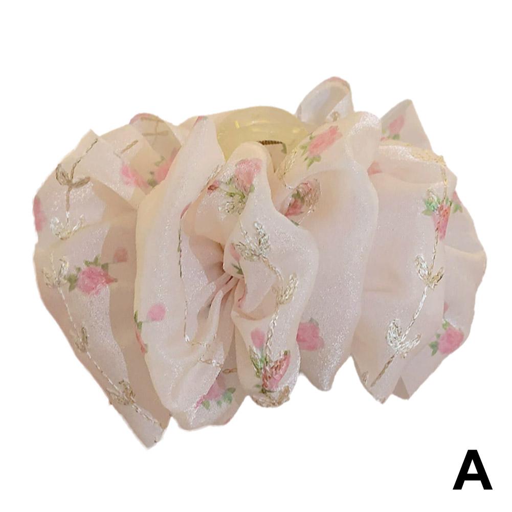 

Модная цветочная вышивка бант заколка для волос розовый синий для девочек шпилька зажим стороны элегантный большой Z3Y7 Pink-One size