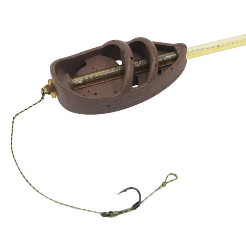 Carp Fishing Feeder Tackle Set Inline Zinc Alloy Feeder with Bait Attachment Tool for Improved Accuracy 60g