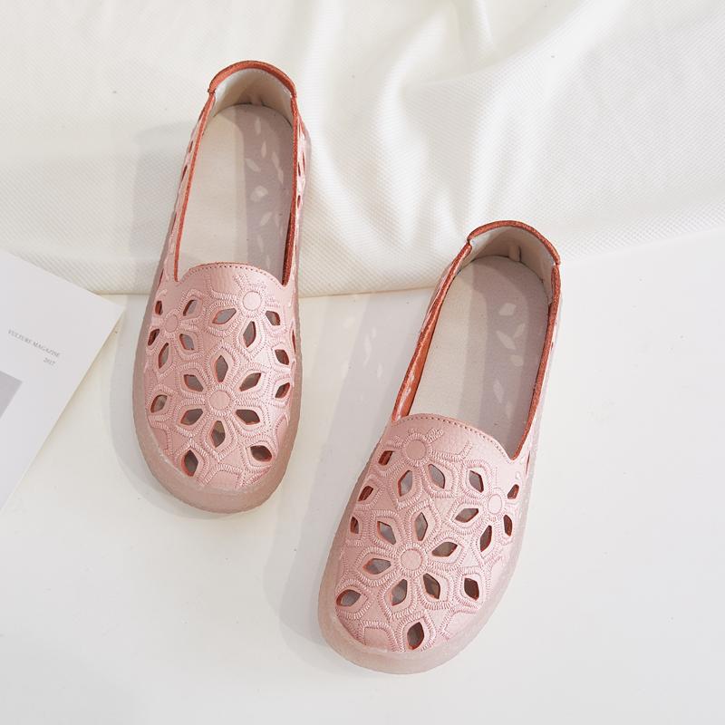Summer Women Moccasins Leather Shoes Driving Comfort Flats Casual Nurse Penny Loafers Walking Minimalist Maternity Shoes for Girl
